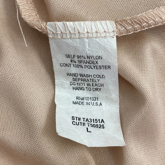 CHARLOTTE Russe Beige Nude Lace Sleeveless Strappy Peplum Tank Top Blouse - Picture 10 of 12